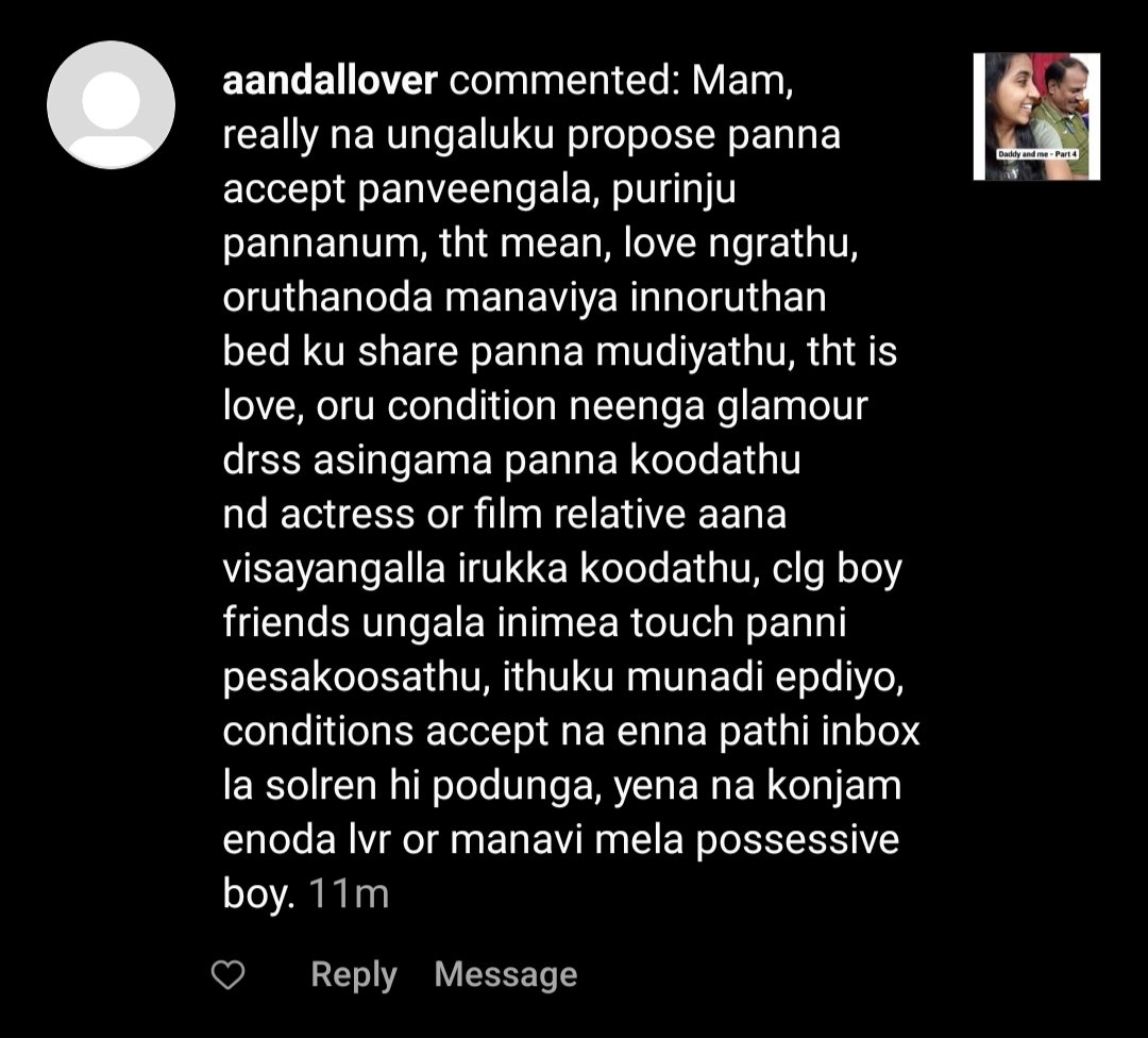 dimplekanna_'s tweet photo. Ivana enna panalam 🙂😂
.
That was a random comment on my IG post and it is so mean !!! https://t.co/bcm1a374S4