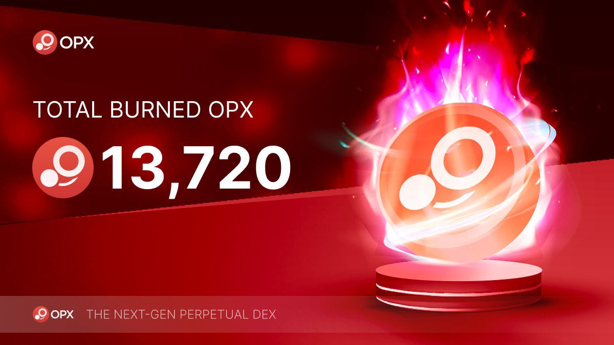Good news for holders of the most deflated token in the world 💪 💎 
🔥 TOTAL 13,720 $OPX burned 🔥
Get your $OPX here 👉  opx.finance/#/buy_opx
and join the trade with us 👉  opx.finance/#/trade
#OPX  #Optimism