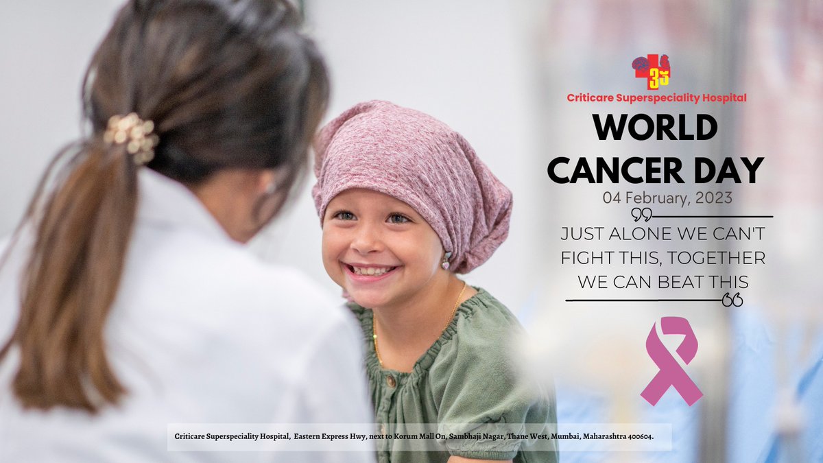 Let's all come together to fight cancer and raise awareness!

#worldcancerday #cancerday #cancerfreeindia #cancertreatment #FightTheCancer #cancercare #preventcancer #criticaresuperspecialityhospital