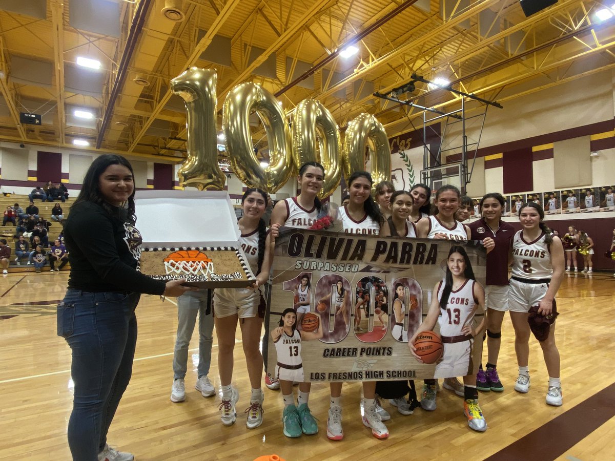 marcieparra's tweet photo. We celebrated @oliviaarenee13 for reaching 1000 Career Points with the game she fell in love with at such a young age! We are extremely proud of her dedication and hard work these past 4 years. We are grateful for every Coach who helped shape the player she is today! 🏀❤️🎉 https://t.co/1i5Pc17DDP