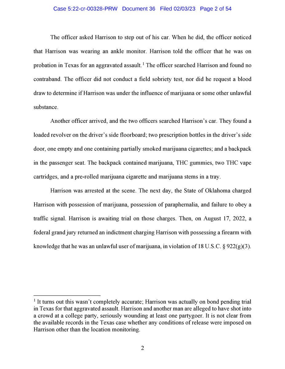 FPCAction's tweet image. An Oklahoma federal judge ruled earlier today that the law banning marijuana users from possessing guns (922(g)(3)) is unconstitutional (which the government will likely appeal). You can read the opinion here: storage.courtlistener.com/recap/gov.usco…