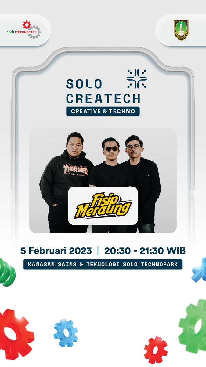 topiksudirman's tweet photo. PUSAT MENGABARKAN ACARA!
-
@fisipmeraung manggung Hari Minggu, 5 Februari 2023 di Solo Techno Park (Belakang UNS) jam 19.00 FREE. Digayengke, diculke, diloske wae teko mrene sing a long Ngentasi Memean ben iso Balen karo mantanmu. #fisipmeraung #meraungday https://t.co/p0jidX9vyK