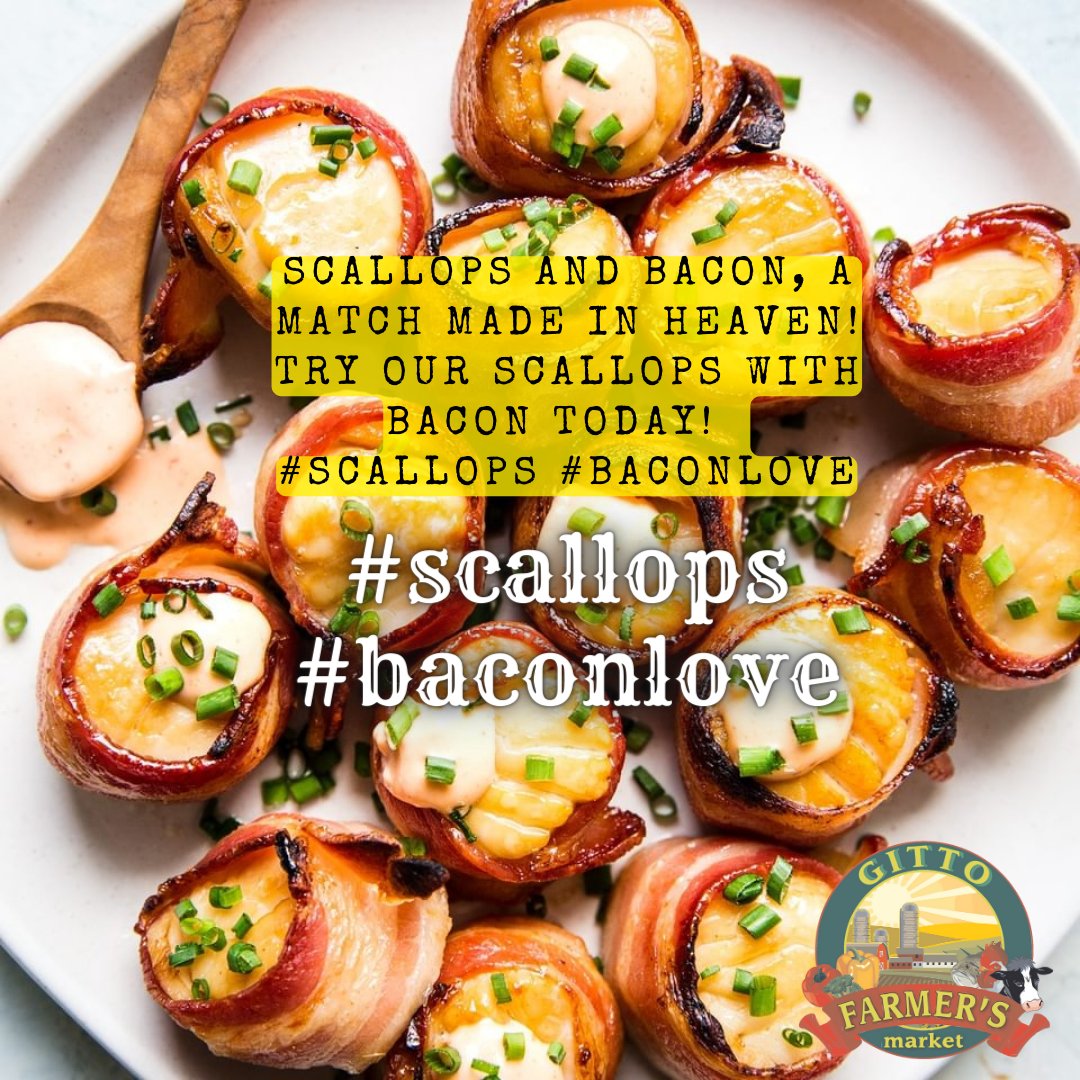 Scallops and bacon, a match made in heaven! Try our scallops with bacon today! 🥓 #scallops #baconlove