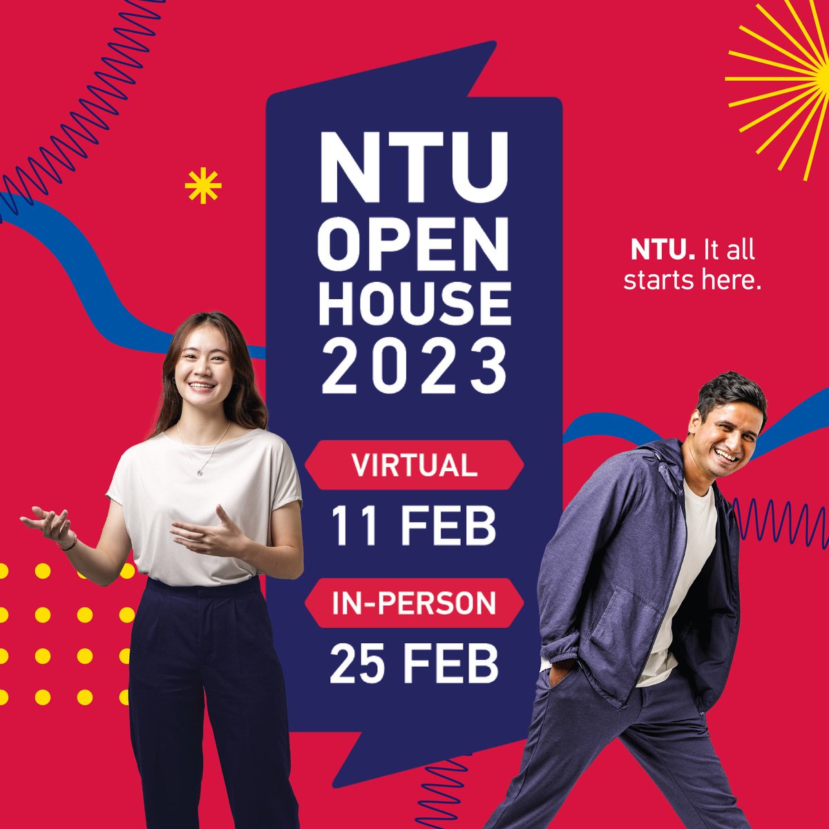Experience NTU wherever you are. We are excited to welcome you to our Hybrid Open House. Join us virtually on 11 February and in-person on 25 February. Stay tuned to find out what’s in store for you. Link in bio. #NTUAdmissions #NTUsg #NTUOpenHouse2023