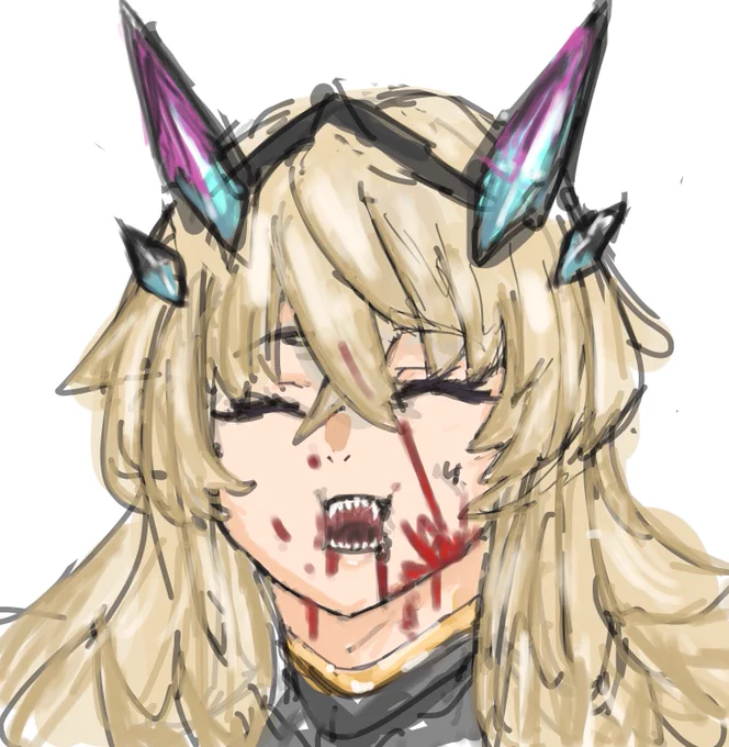 バゲ子落書き
