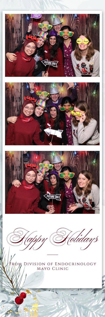 RSandooja's tweet photo. @MayoClinicEndo fellows with the bestest Dr Stan. Holiday party 2023. 
#Endotwitter 
#teamthyroid #teamPGA https://t.co/35RxKYbU7d