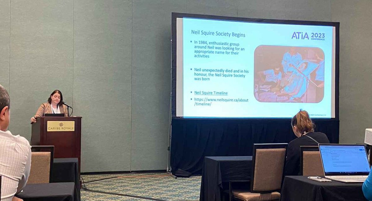mmc_courtney's tweet photo. Loved the opportunity to present at #ATIAcon #ATIA23 today for @MakerMakeChange and already thinking of what we can do next year! So many more making ideas to come! Any ideas or collaborations are always welcome, reach out! Next up: Maker Day tomorrow! https://t.co/9cYAhJIziv
