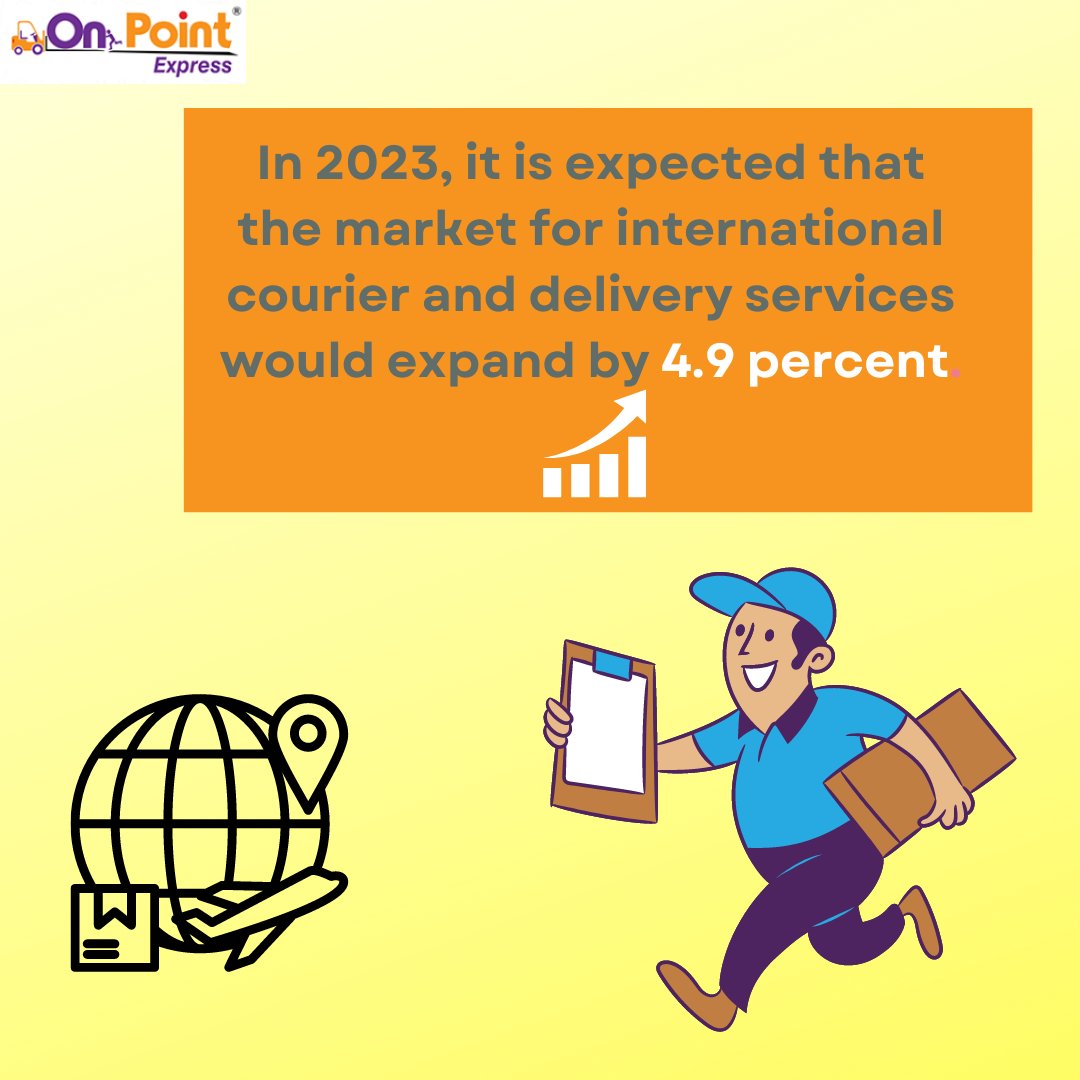 OnPointExpress_'s tweet photo. Courier delivery is experiencing tremendous growth as a result of the quick development of e-commerce.
It is expected that Global Courier &amp; Delivery Services will earn $363.8 billion in revenue in 2023.

#OnPointExpress #revenue #growth #courierservice #instagram https://t.co/tyR7UhSmil