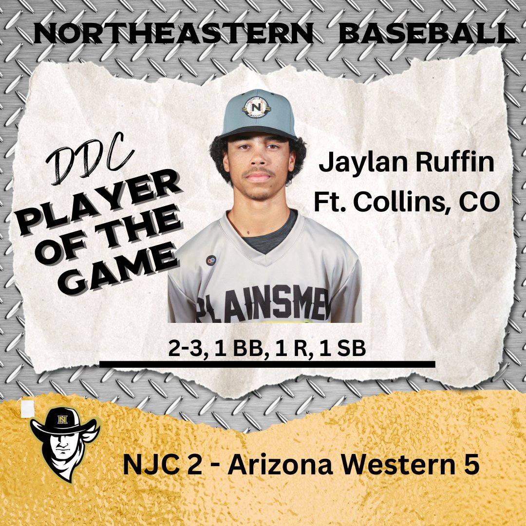 The Plainsmen officially started the season this weekend in Arizona. Jaylay Ruffin and Jackson Trout are the first Plainsmen baseball student-athletes who are awarded the DDC Player of the Game.