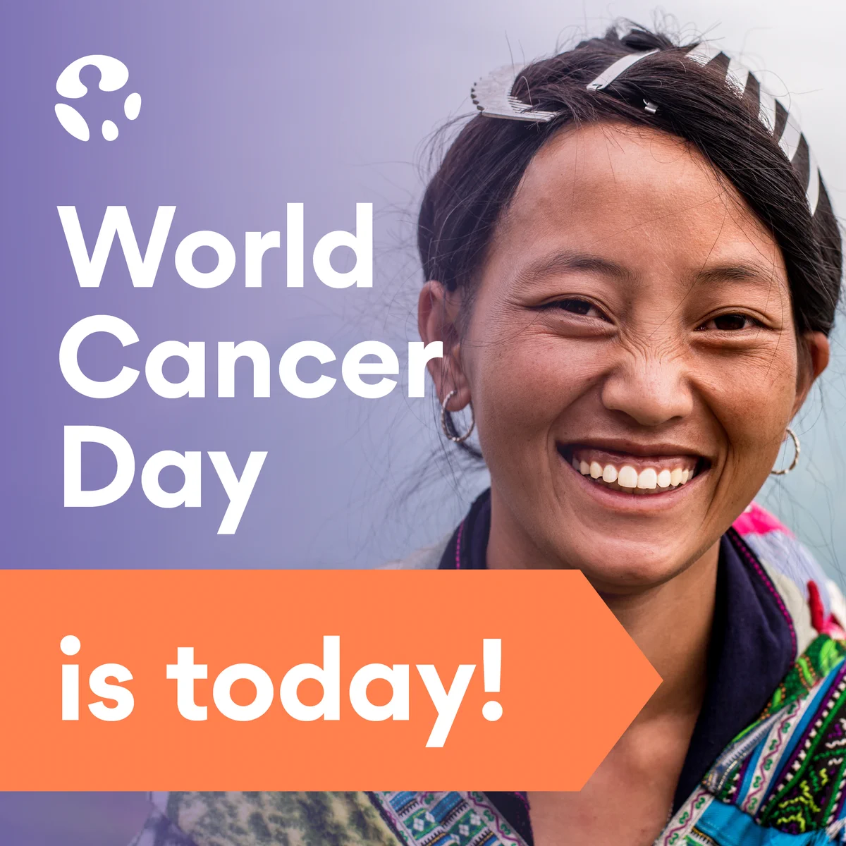 World Cancer Day is today text with woman sleeping 
