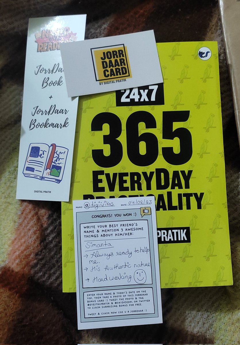 I've been eagerly waiting my copy of <a href="/247365edpl/">24x7x365 EDPL</a>, and I've finally received it!
I've read a lot of books, but I can honestly say that none of them have the quality that this one has. I'm going to complete this book asap.
Thank you, <a href="/digitalpratik/">Pratiksinh</a> Sir, for this brilliant book. 🙂