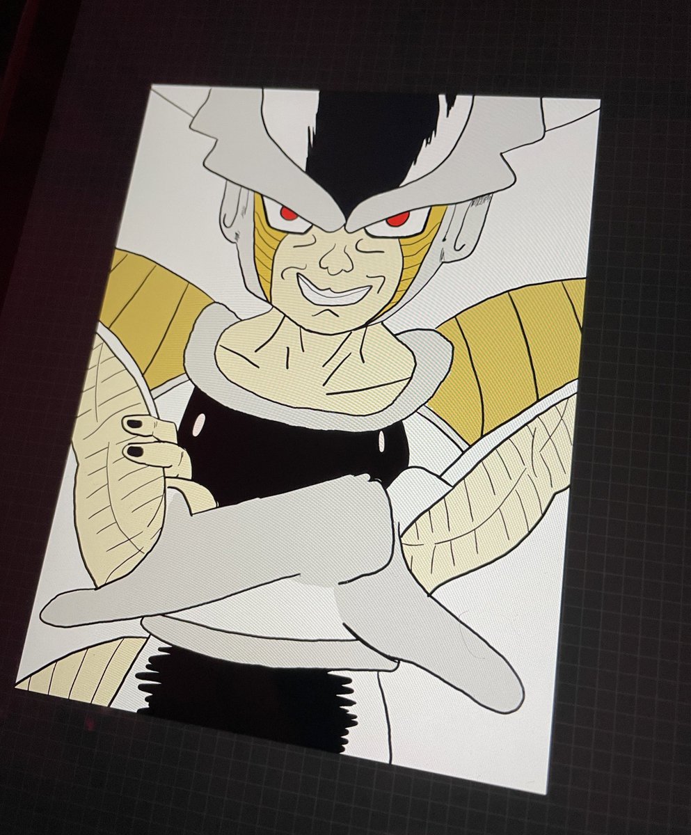 ChoctopusYT's tweet photo. WIP on @BROONOart’s #dbredraw (don’t look at Freeza’s arms I gotta fix them lmao) https://t.co/1fCuC45Sxq