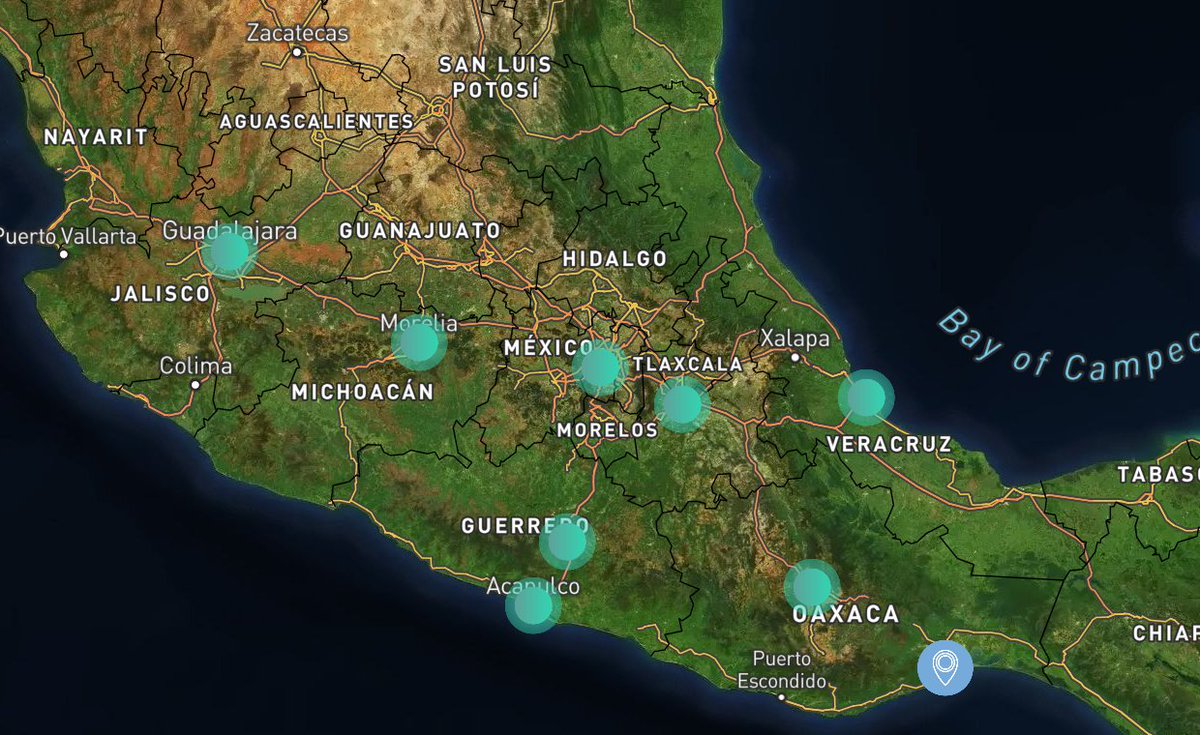 #Sismo en progreso. Efectos esperados en los próximos segundos: 

CDMX: 🟢 IMPERCEPTIBLE
ACA: 🟢 IMPERCEPTIBLE
CHI: 🟢 IMPERCEPTIBLE
PUE: 🟢 IMPERCEPTIBLE
OAX: 🟢 IMPERCEPTIBLE
VER: 🟢 IMPERCEPTIBLE
MOR: 🟢 IMPERCEPTIBLE
GDL: 🟢 IMPERCEPTIBLE

23:34:48 #SASSLA