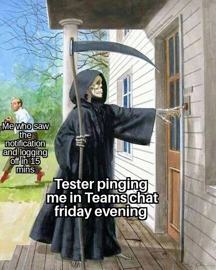 js_shitposting's tweet photo. See you on Monday 👀 #devs
▪️
#webdeveloper #developer #html #css #htmlcss #react #vuejs #developerlife #coding #tailwind #javascriptlife #programmer #code #coding #codinglife #vscode #atom #javascript #scss #bootstrap #ts #vite #parcel #bugfix #shitposting #javascriptshitposting https://t.co/4K9QFUm3nA
