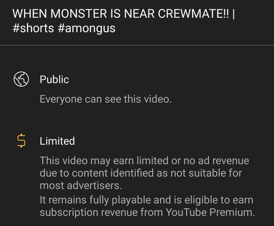 Solomon68992197's tweet photo. My short video ad is limited!! @TeamYouTube https://t.co/mSNpAWJk77