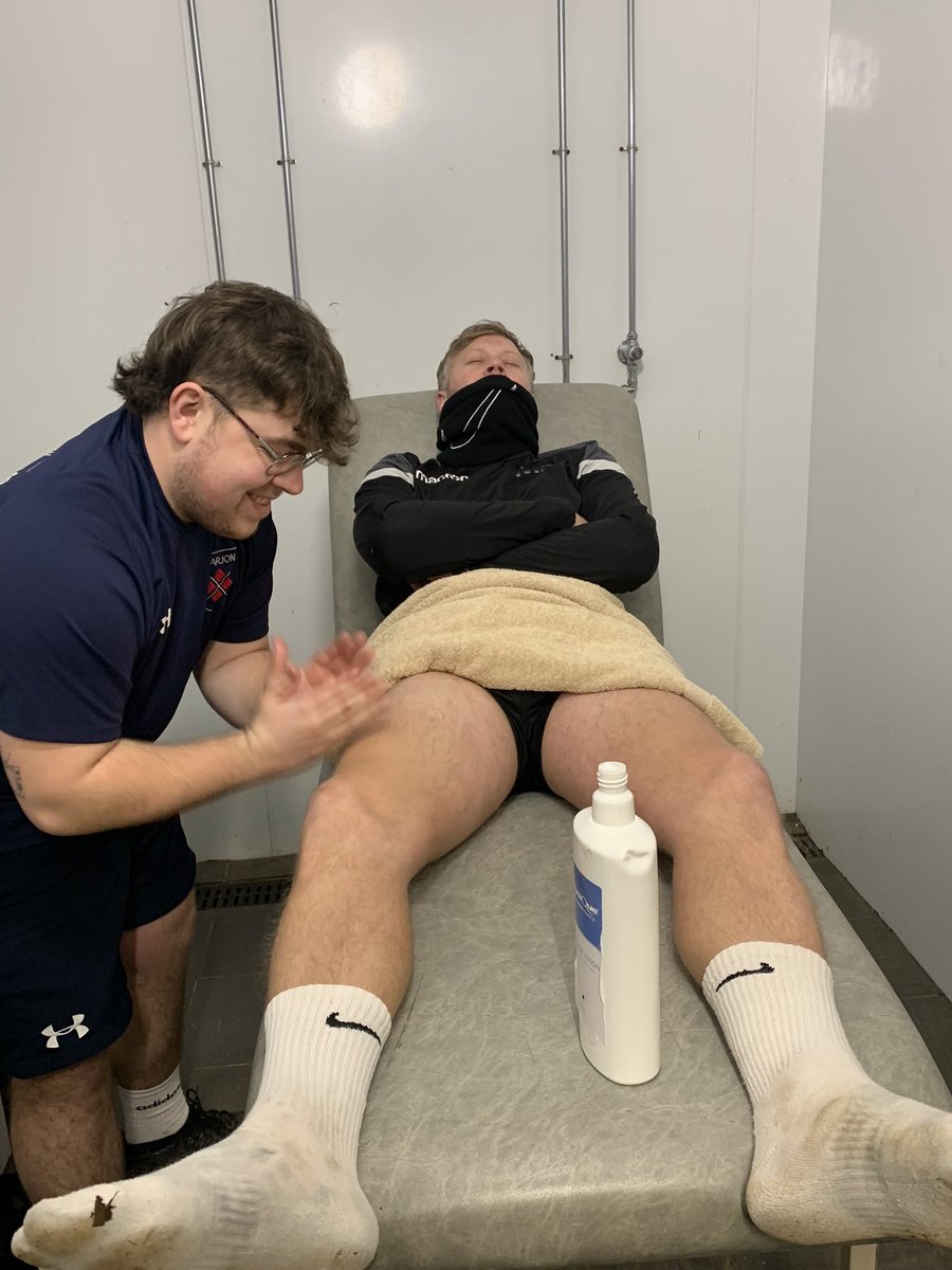 Plymstockutd's tweet photo. Big shout out to the TWO mullets @huw_tucker and @olibaughan our club physios

Huw has been fantastic since coming in beginning of season shortly followed by Oli. We can’t thank them enough for there efforts

See you 13:00 for a rub down 😍 ♥️🖤 https://t.co/4jjrXyznPm