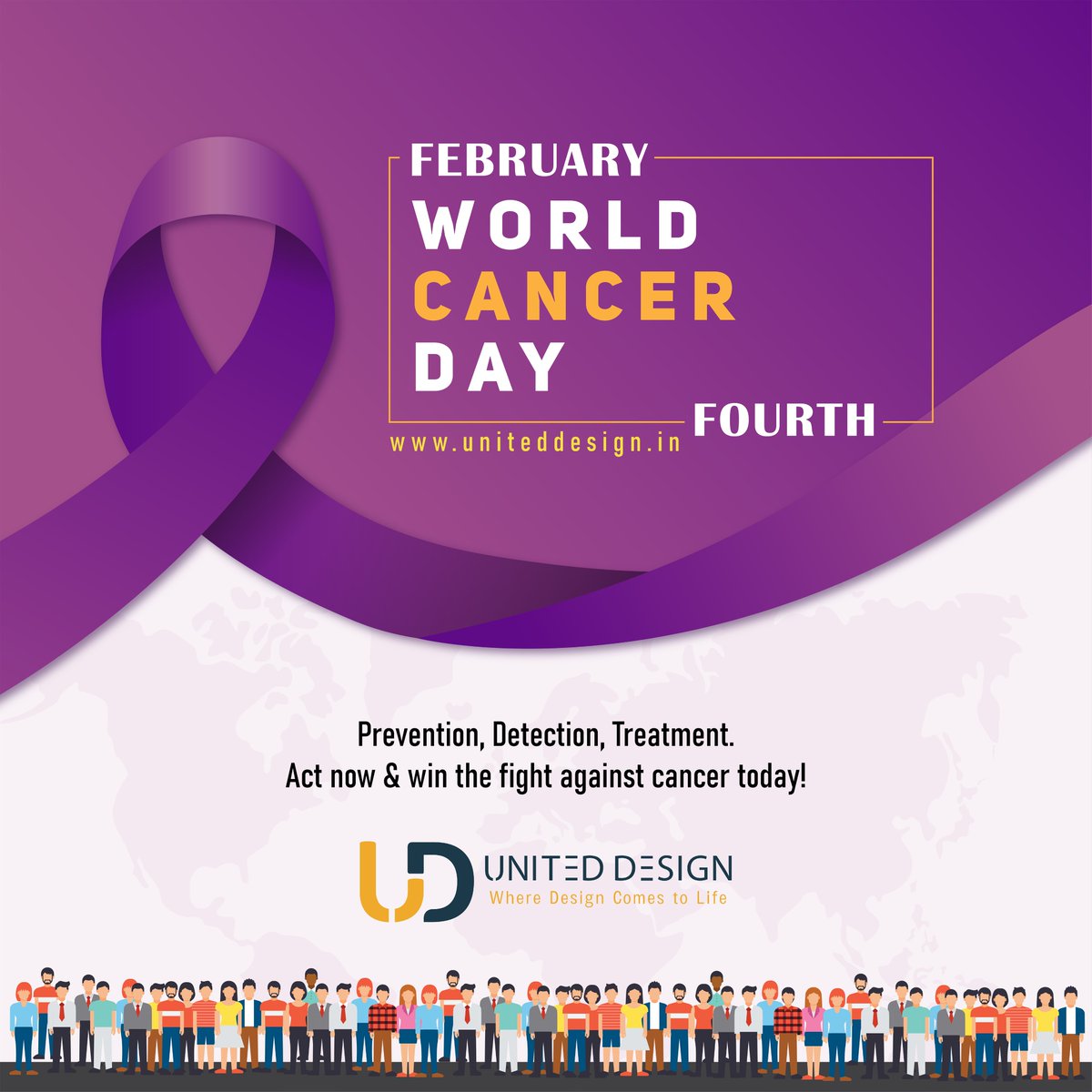 uniteddesign_ud's tweet photo. Together, we can make a difference in the fight against cancer. Let's spread awareness and support those impacted on #WorldCancerDay 💪💜 #EndCancer #WorldCancerDay #EndCancer #CancerAwareness #BeatCancer #FightAgainstCancer #CancerSurvivor #CancerWarrior #CancerResearch https://t.co/maFy8ddcQV