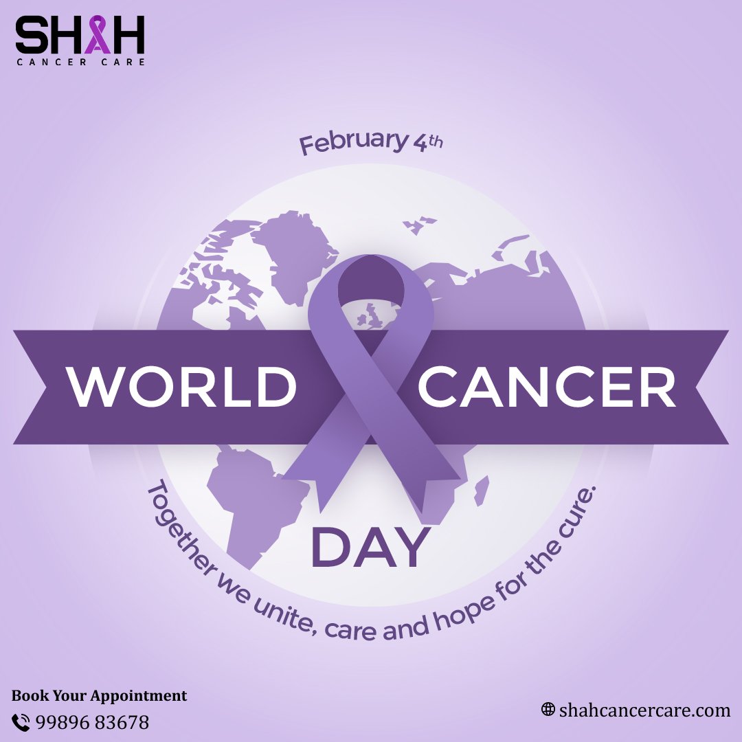 ShahCancerCare's tweet photo. Today, on World Cancer Day, we at Shah Cancer Care stand in solidarity with those affected by cancer. Let us come together to raise awareness, show support and work towards a cancer-free future.

#Feb4th #WorldCancerDay2023 #shahcancercare  #cancerawareness #cancerday https://t.co/Jcnu0RuwAC