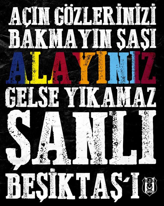 Günaydın 

Bugün günlerden @Besiktas çünkü bugün #BeşiktaşınMaçıVar 

İyi sabahlar…
#SVSvBJK 
#BeşiktaşTümTaşlardanAğırdır 
#cumartesi