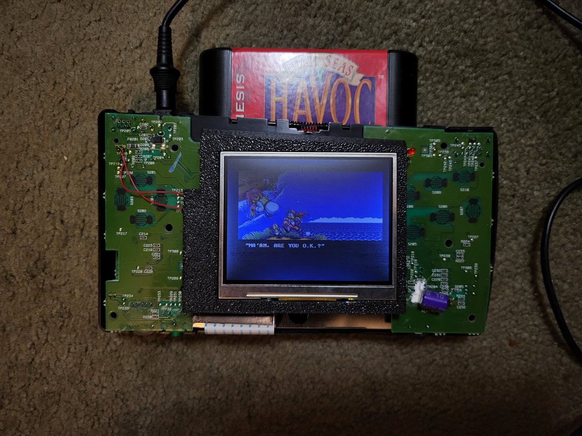jumpman1229's tweet photo. @1upRestorations Hey! I attempted to install a LCDDRV into my Nomad myself and am getting a really dark picture. I just purchased your LCDDRV install service. Any idea what's happening? https://t.co/S3sn75ydaI