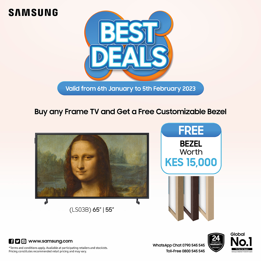 SamsungKE's tweet photo. One day left!! Don't miss out on this great offer and save BIG!
Terms and conditions apply*
#TheFreestyle
#FrameTV
#NeoQLED
#MoreWithSamsung
#SamsungLifestyle https://t.co/DfwrcTES37
