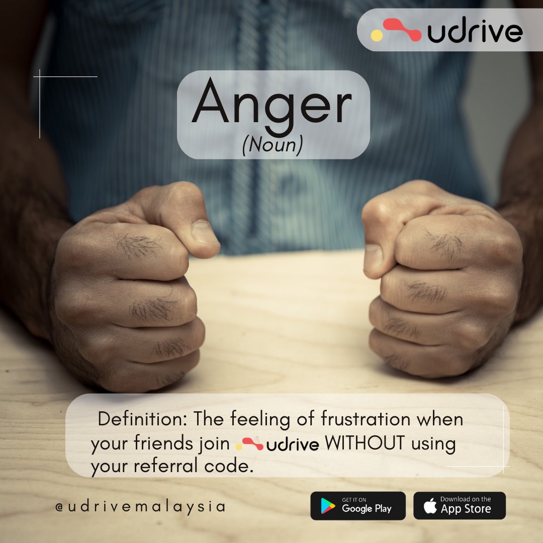 udrivemalaysia's tweet photo. Jangan bikin kawan-kawan marah. Download app Udrive dengan diorang punya referral code. 

Payung kawan-kawan, korang pun untung nanti. 😘

#UdriveMalaysia https://t.co/oXRkoLkE7t