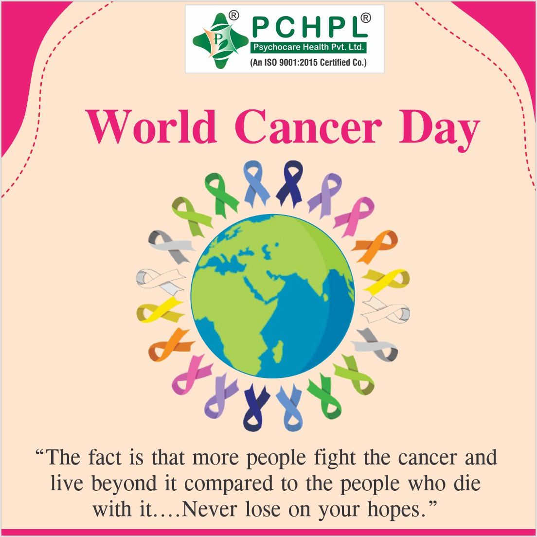 Psychocare_In's tweet image. On World Cancer Day, We stand together in the fight against this devastating disease.
Let's raise awareness, provide support, and strive for a world free of cancer. 
#letsmakepossible #worldcancerday #closethecaregap #cancersupport #letssaygoodbyetocancer #cancerawarenessday