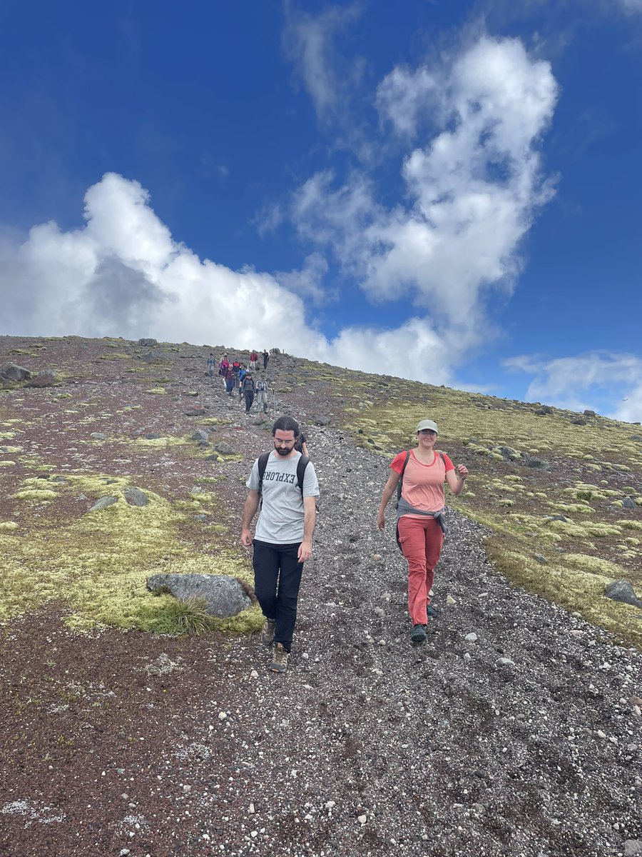 HannahCMoore's tweet photo. Unofficial #iavcei2023 post-conference fieldtrip to Mt Tarawera! Glad the weather held up this time!!!! Thanks to @KaitiakiAdv for facilitating, especially our guide Dan. https://t.co/1cksHMKD1E