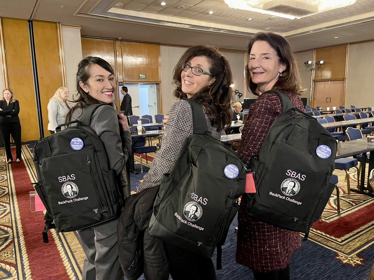 The @StanfordSurgery JEDI Council brings the #SBASBackpackChallenge to the month of February. We are rotating carrying the backpack to learn about the burdens people carry and #askmeaboutallyship @SocietyofBAS @AsianAcadSurg @CarlaPughMDPhD @maryhawn @BrookeGurland @DrDrFoster
