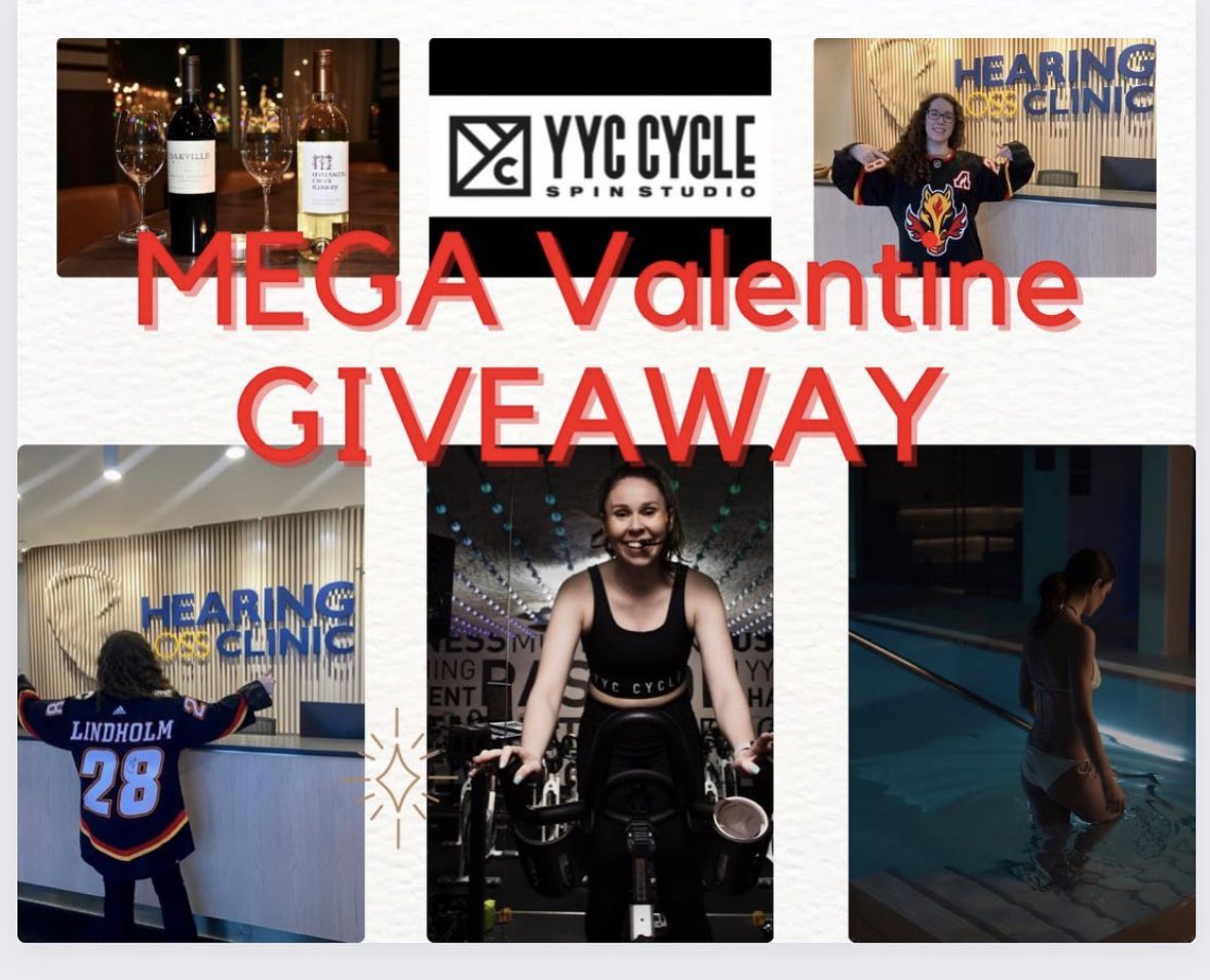 THE MEGA VALENTINES GIVEAWAY
What You Get:
Autographed <a href="/NHLFlames/">Calgary Flames</a> @lindholmelias Jersey 

120 minute HydroTherapy For 2 at Ska Thermal Spa

$25 Valentines Dine In Gift Card 
to the Borough Bar 

One Month Bikergang Unlimited Spin
+ free fanny pack &amp; sweat towel  <a href="/YYCCycle/">YYC Cycle Spin Studio</a>
1 of 2