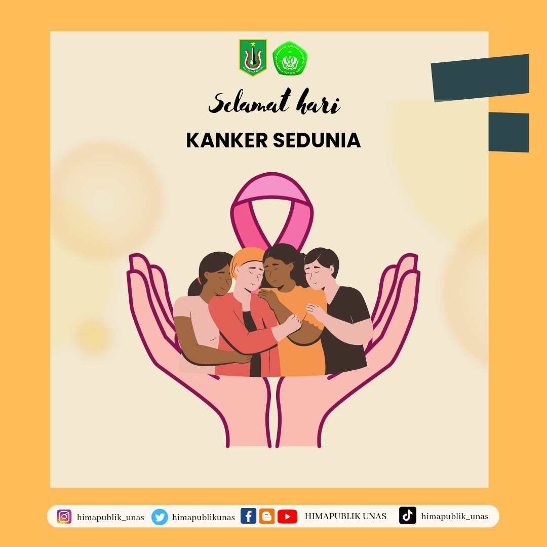 [4 Februari 2023]

Selamat Hari Kanker Sedunia 
Mari rangkul diri sendiri dan lebih sayangi diri sehingga diri terbebas dari hal-hal yang tidak diinginkan.

#himapublik
#gopublic
#selamatharikankersedunia