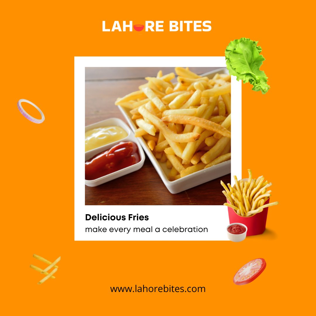 'Fries make every meal a celebration.'

So Hurry up!!!
Lahore Bite laya Apk liye delicious fries🥰

Order in just one click 👉wa.me/923001177360

#lahorebites #burger #pizzafries #fries #forstudent   #fastfood #tasty #foodie #burgerlovers #forfamily #inlahore #lover #nearumt