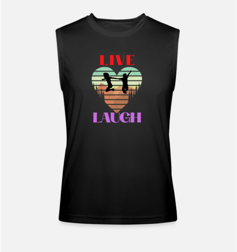 LIVE LOVE LAUGH Men’s Performance Sleeveless Shirt #LiveLoveLaugh #bemyvalentine #CandyHearts #HugsAndKisses #SecretAdmirer #SinglesDay #Sweetheart #ThatsLove #Valentine #Valentines #ValentinesDay2023 #WhoNeedsAValentine #WillYouBeMyValentine #ValentinesDay2023