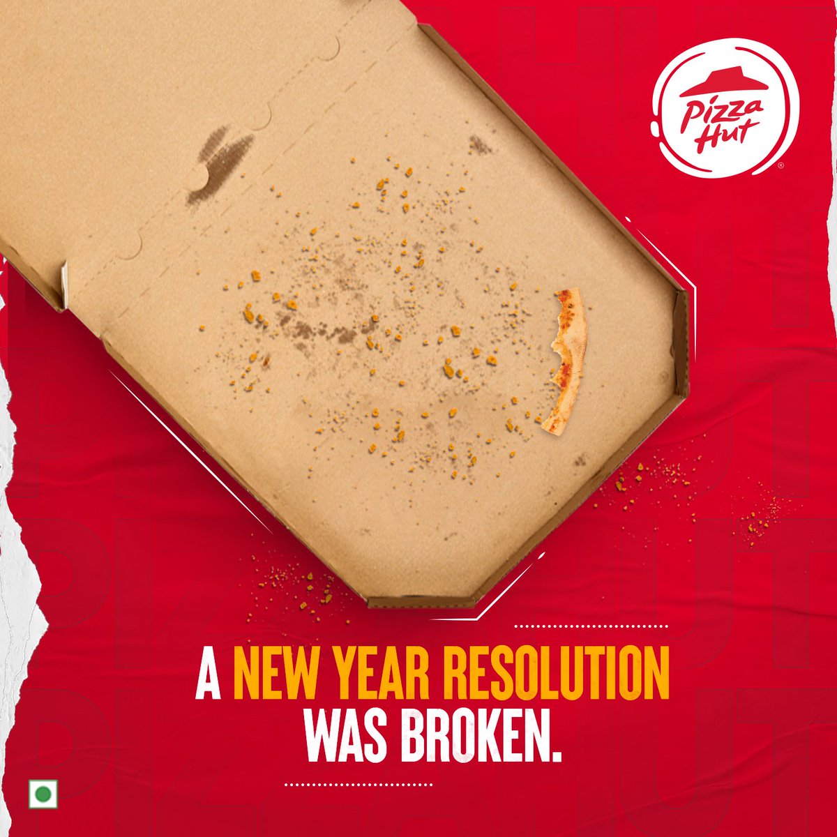PizzaHutIN's tweet photo. Yeh toh hona hi tha! 😅🍕
Raise your ✋if you’re in the same boat. 

#PizzaHut #HutLovers #NewYearResolution #Resolution #BrokenResolutions https://t.co/JeQBF5bg9P