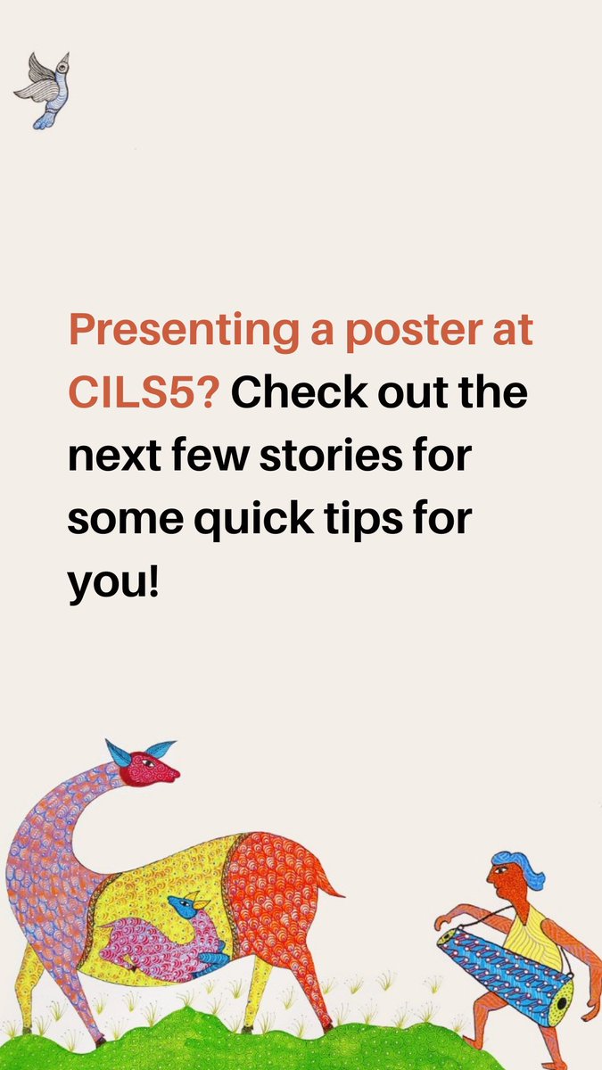 Conserving_CI's tweet photo. Counting down to #CILS5! Presenting a poster? Here are some tips for you! Watch this space for more updates on panels, sessions and keynotes at CILS. #Jugalbandi #CentralIndia https://t.co/bJR2kLeBvn