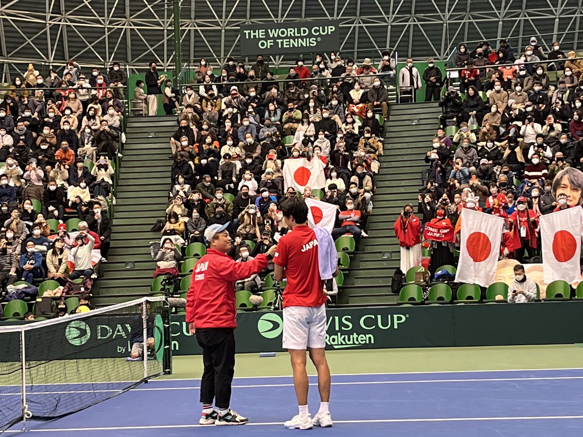 JTA Tennis Fan がんばれ添田ジャパンデ杯日本対ポーランド応援中 on Twitter 