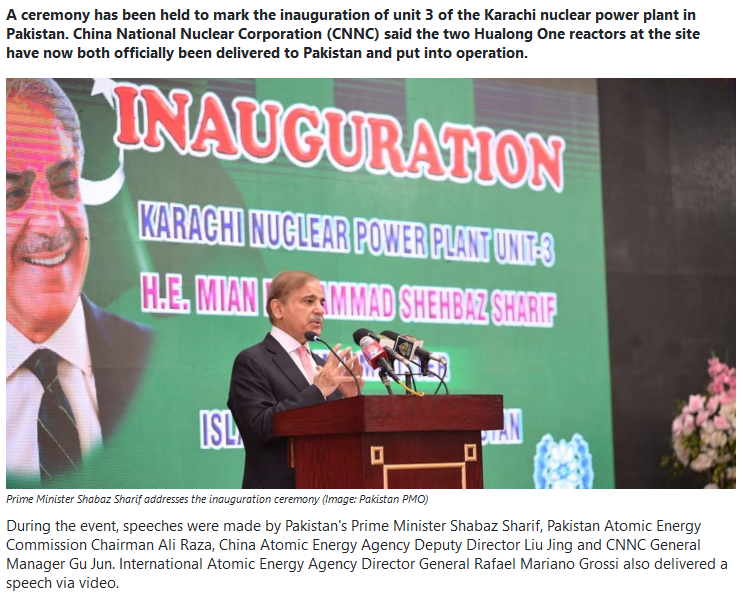 China, Pakistan mark completion of Karachi 2&3 project
world-nuclear-news.org/Articles/China…
#nuclear #uranium #thorium #repeal140A #auspol #AusPol2022