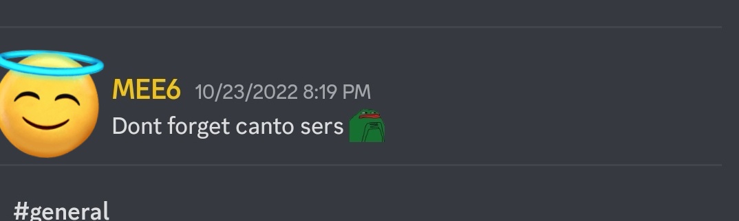 pal_dao's tweet photo. As usual, Paldao is ahead of the curve. All of us have been playing around, holding and swing trading $CANTO and $CANTO NFTs since Oct 2022.

All of us are now looking for another chain to mess around with 👀

Lastly, MEE6 with the goat alpha 😂 https://t.co/5ZnTr1RYeE
