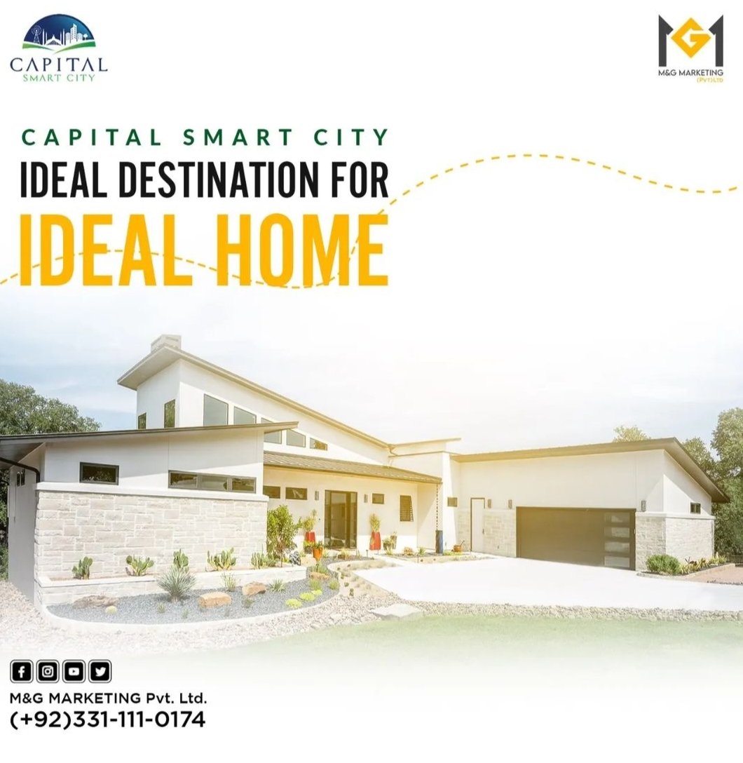 Now Capital Smart City Brings Ideal Destination For Your Ideal Home! 🏠

For Free Consultation Contact Us 
☎️ Call or WhatsApp: (+92) 0333 1153829 

#capitalsmartcity #capitalsmartcityislamabad #realestate #mgmarketing #luxury #investment #plot  #islamabad  #pakistan