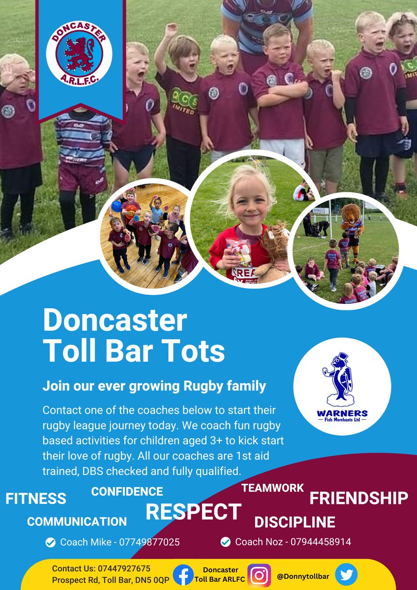 Our tots are indoors this morning! A great way for your little one to get active, make friends, learn new skills and most importantly HAVE FUN!!!!

Fully qualified✅
first aid trained✅
DBS checked✅

FREE sessions at:

Alexander House
High St
Askern
DN6 0AB

#Raisingthebar