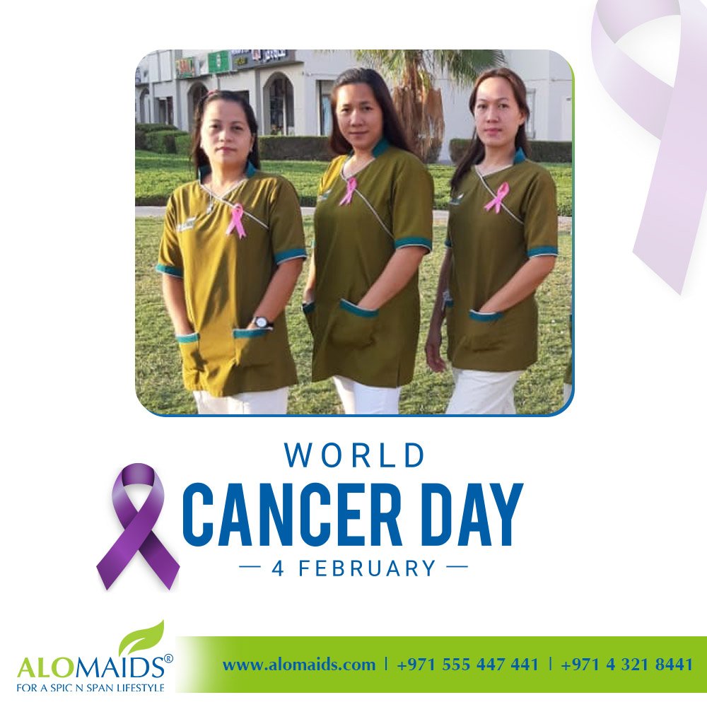 The occasion of #WorldCancerDay reminds us all that we all are together in this fight against cancer. Happy World Cancer Day.
.
.#CancerDay #AlomaidsDubai #AloMaids #cleaningservicesdubai #maidsindubai #houskeepingservicesdubai #maids #dubai #cancerawareness #homecleaning
