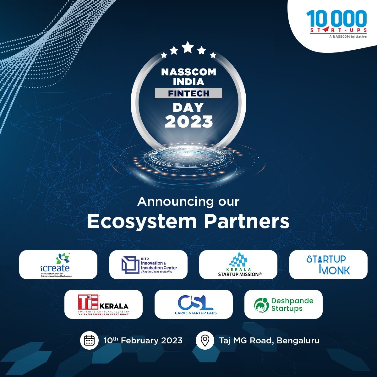 Here's something to get excited about! #NASSCOM India #FintechDay is pleased to announce the Ecosystem Partners for NASSCOM India Fintech Day, 2023.

Register today! Visit: bit.ly/3QHkAEp