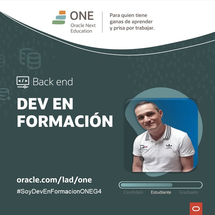 nwmon15's tweet photo. Emocionado con esta nueva etapa por iniciar, a sacarle todo el provecho, gracias a Oracle, Alura, AluraLatam y OracleNextEducation por esta gran oportunidad.

#helloONEG4 #Oracle #AluraLatam #OracleNextEducation #SoyDevEnFormacionONEG4 @Oracle  @aluralatam https://t.co/hKwNvjrKFU