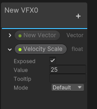 kogumachan1111's tweet image. UnityのVFX Graphを勉強中。
パラメーターを作って、Inspectorで変更できるのね。便利ー！
#unity3d  #VisualEffectGraph