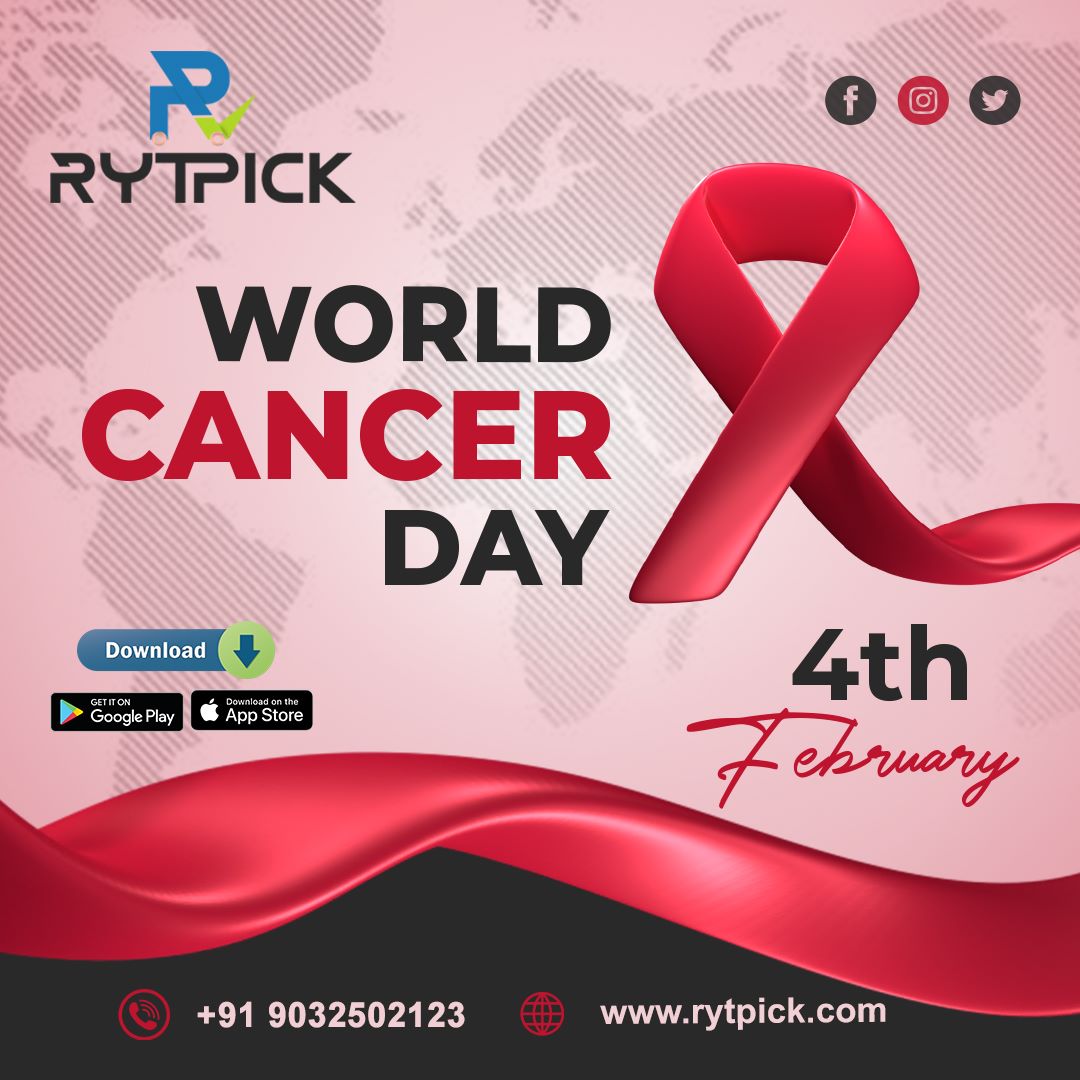 rytpick's tweet photo. WORLD CANCER DAY.
May have to fight a battle more than once to wint it. Cancer is not death sentence. It's pushes one to live.
#rytpick #storepickup #prerequestorder #rytpickdelivery #onestopstore #multivendorstore #orderonline #vizagfood https://t.co/UoH5PiuqqC