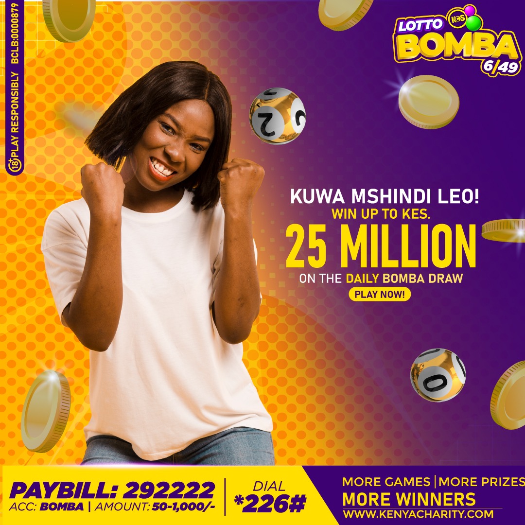 Kenya Charity on Twitter "IT'S YOUR LUCKY SATO! Play Bomba lotto NOW