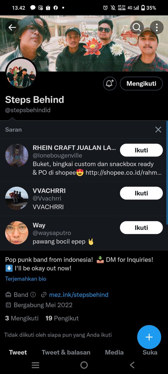 LieeDoie's tweet photo. @Alssndro_W @stepsbehindid Done kak. Gilak keren lagunya langsung nyantol di kupingku alias easy listening! Cocok nih diputer pas ujan"🤩 https://t.co/cS6T3Yr6Y5