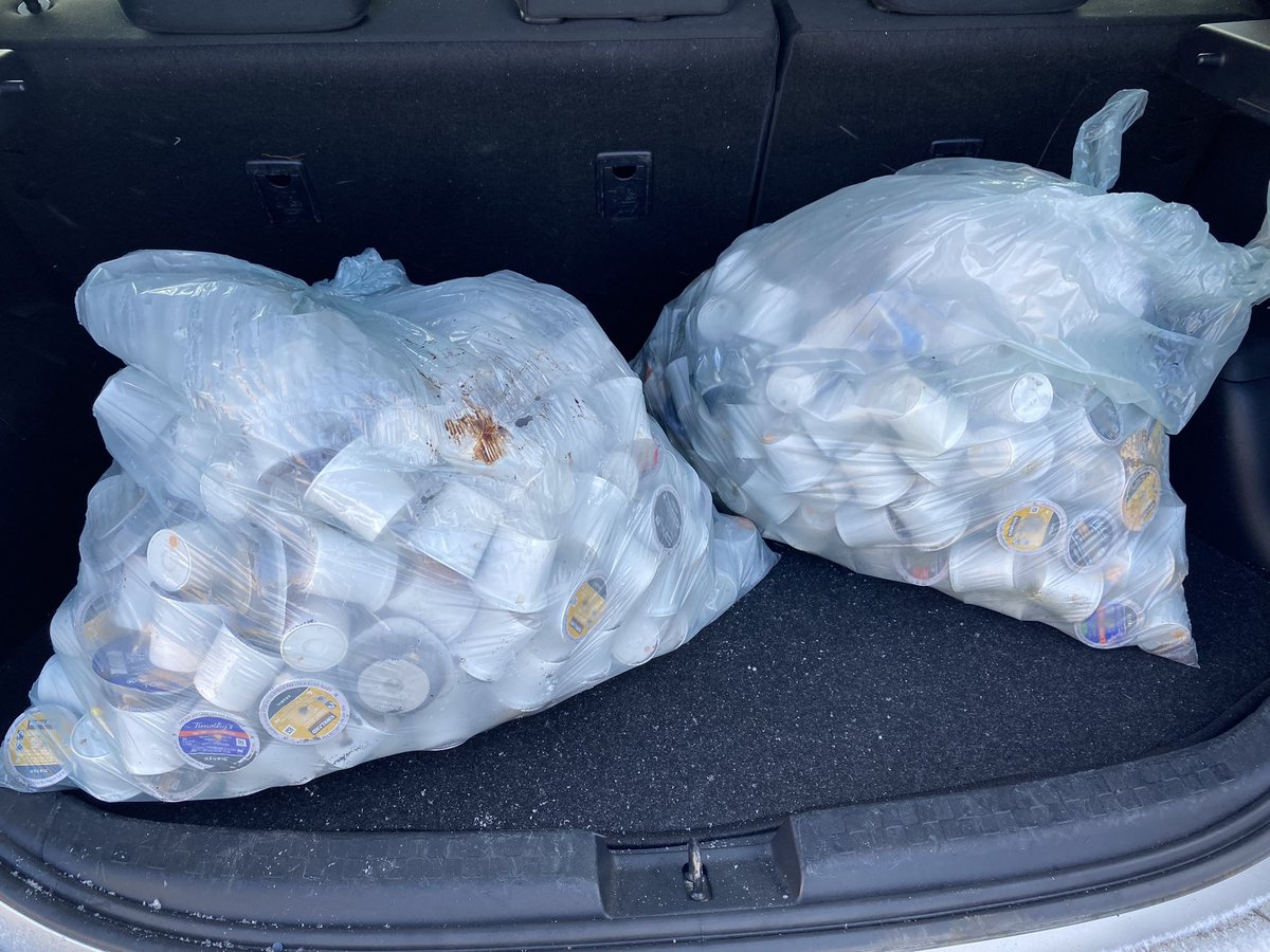 zeroplasticnow's tweet photo. Big #coffeepod pickup today! 

#plasticfree #pods #coffee #recycle https://t.co/o17gjKMnXg
