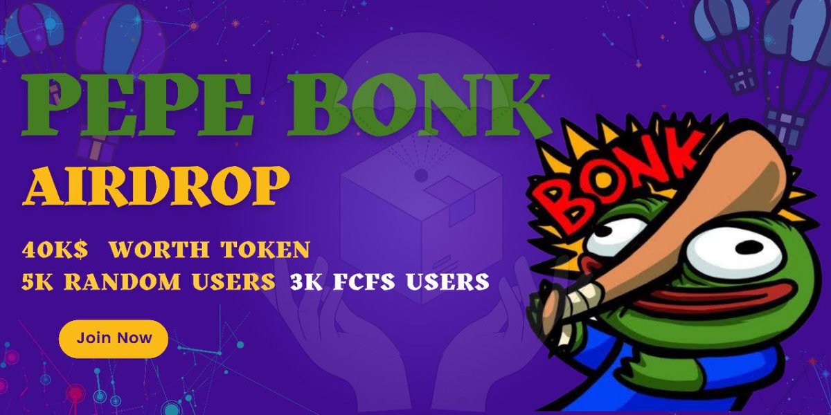 CryptoEarning17's tweet photo. 📣 PEPEBONK X Genius Airdrops Massive #Giveaway

😱 Prize Pool-
🎁 40K$ Worth Token 

To Enter:
✅ Follow @CryptoEarning17 &amp; @PEPEBONKsol
✅ Like &amp; RT Tag 3 Friends 
✅ Finish tasks
https://t.co/AzFEqtFaKu

#Airdrop #Crypto #AirdropCrypto #Airdrops https://t.co/6AGx8CSjX5