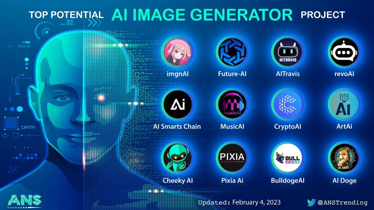 ANS Trending | ansventures.eth (@anstrending) on Twitter photo TOP POTENTIAL AI IMAGE GENERATOR PROJECT
<a href="/imgn_ai/">imgnAI by IMGN Labs</a> $imgnAI
<a href="/futureaitoken/">Decentralized Future-AI π€ (π,π§‘)</a> $FUTURE-AI
<a href="/AITravis_Eth/">TravisAI</a> $tAI
<a href="/revoAI_net/">revoAI | AI Revolution (π€,π€)</a> $revoAI
@ArtAi_erc20 $ARTAI
<a href="/musicAI__/">Music AI</a> $MusicAI
<a href="/cryptoai_erc/">CryptoAI</a> $CAI
<a href="/CheekyAI_ETH/">Cheeky AI</a>
@PixiaAi $PIXIA
<a href="/AiSmartChain/">Ai Smart Chain $AISC</a> $AISC
@AIDogeBsc $DogeGPT
<a href="/bulldogeai/">BulldogeAI | GPT | Presale</a> $BDA
#ANS TOP POTENTIAL AI IMAGE GENERATOR PROJECT
<a href="/imgn_ai/">imgnAI by IMGN Labs</a> $imgnAI
<a href="/futureaitoken/">Decentralized Future-AI π€ (π,π§‘)</a> $FUTURE-AI
<a href="/AITravis_Eth/">TravisAI</a> $tAI
<a href="/revoAI_net/">revoAI | AI Revolution (π€,π€)</a> $revoAI
@ArtAi_erc20 $ARTAI
<a href="/musicAI__/">Music AI</a> $MusicAI
<a href="/cryptoai_erc/">CryptoAI</a> $CAI
<a href="/CheekyAI_ETH/">Cheeky AI</a>
@PixiaAi $PIXIA
<a href="/AiSmartChain/">Ai Smart Chain $AISC</a> $AISC
@AIDogeBsc $DogeGPT
<a href="/bulldogeai/">BulldogeAI | GPT | Presale</a> $BDA
#ANS